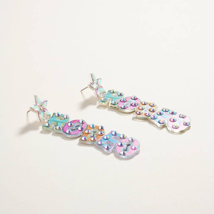 Designature New York - Wholesale Dangle earrings - Rhinestone Western Rodeo Drop Post Earrings4