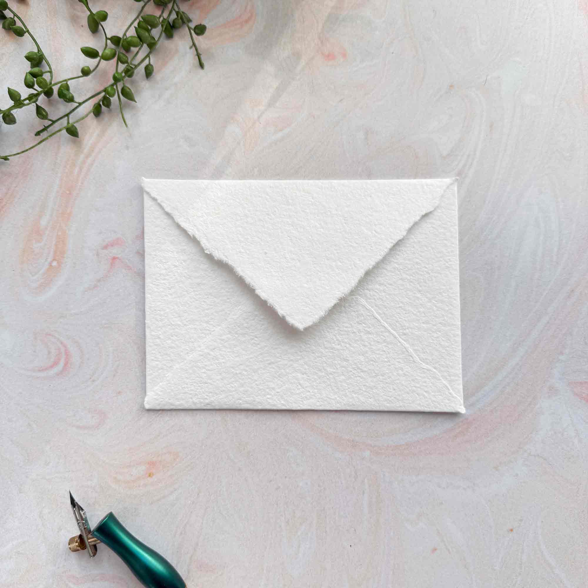 The Natural Paper Company – wholesale Envelopes – Watercolour Paper Envelopes in White | Handmade Envelopes0