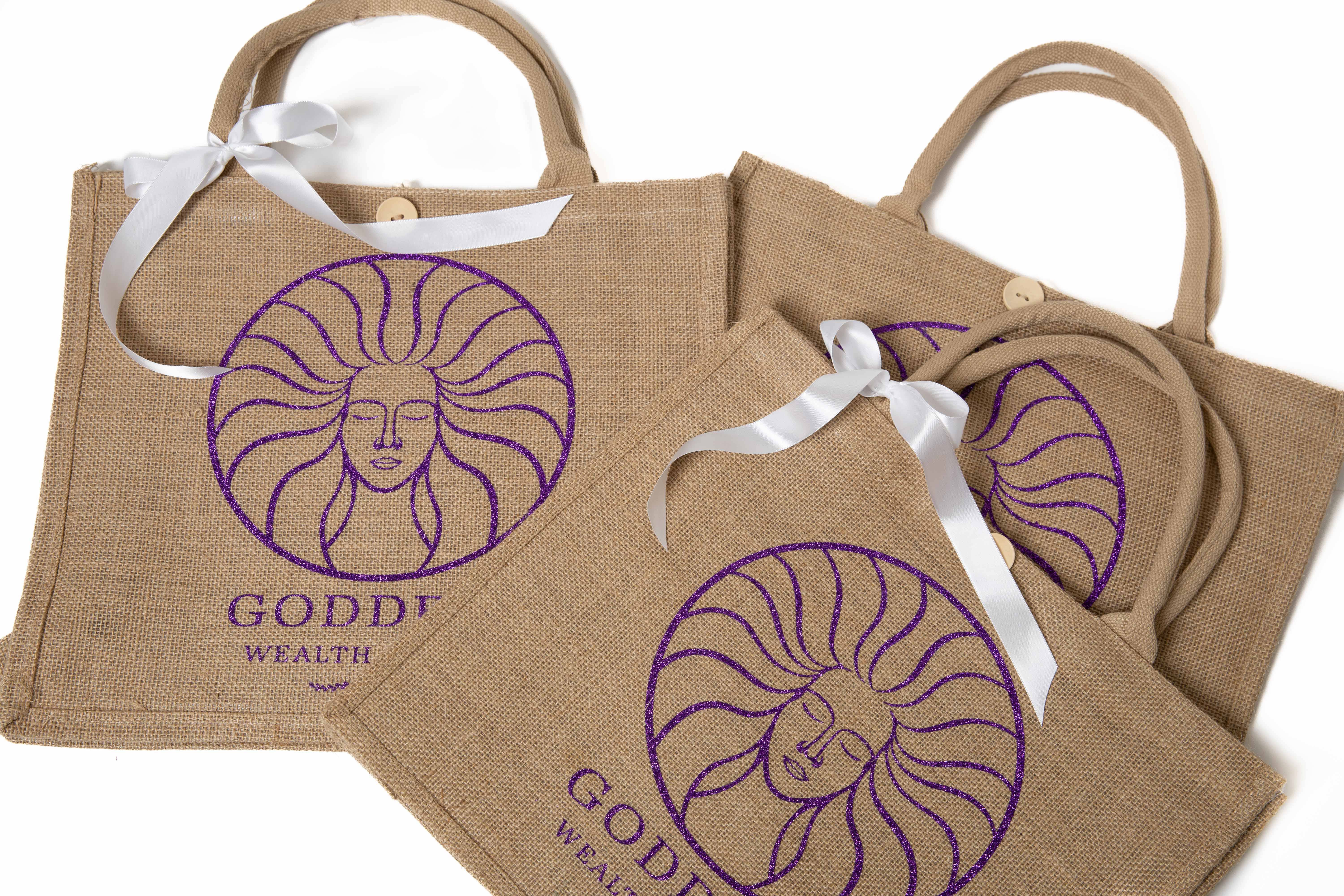 Sisters G Kids - Wholesale Gift bag - Wholesale Eco Gift Bag – Custom Logo Jute Tote Bag with Bow 2