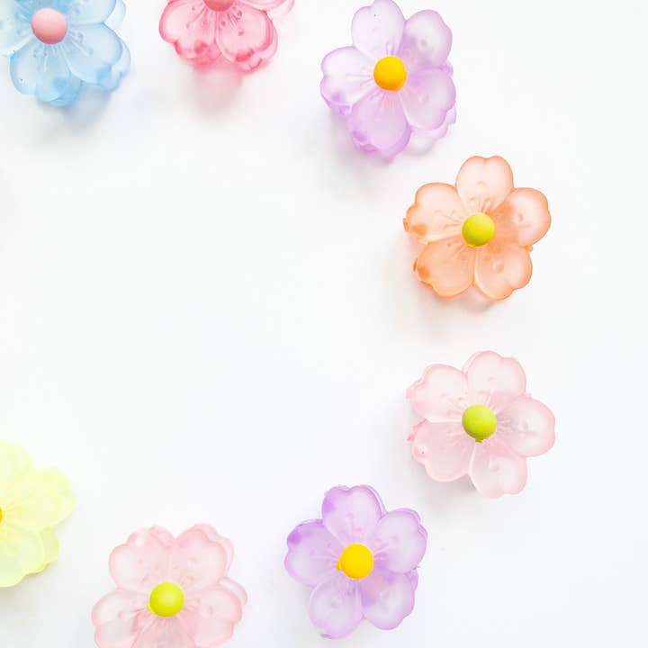 Eggy Cakes - Wholesale Hair Clip - Kids - Sakura Flower Small Hair Claws2