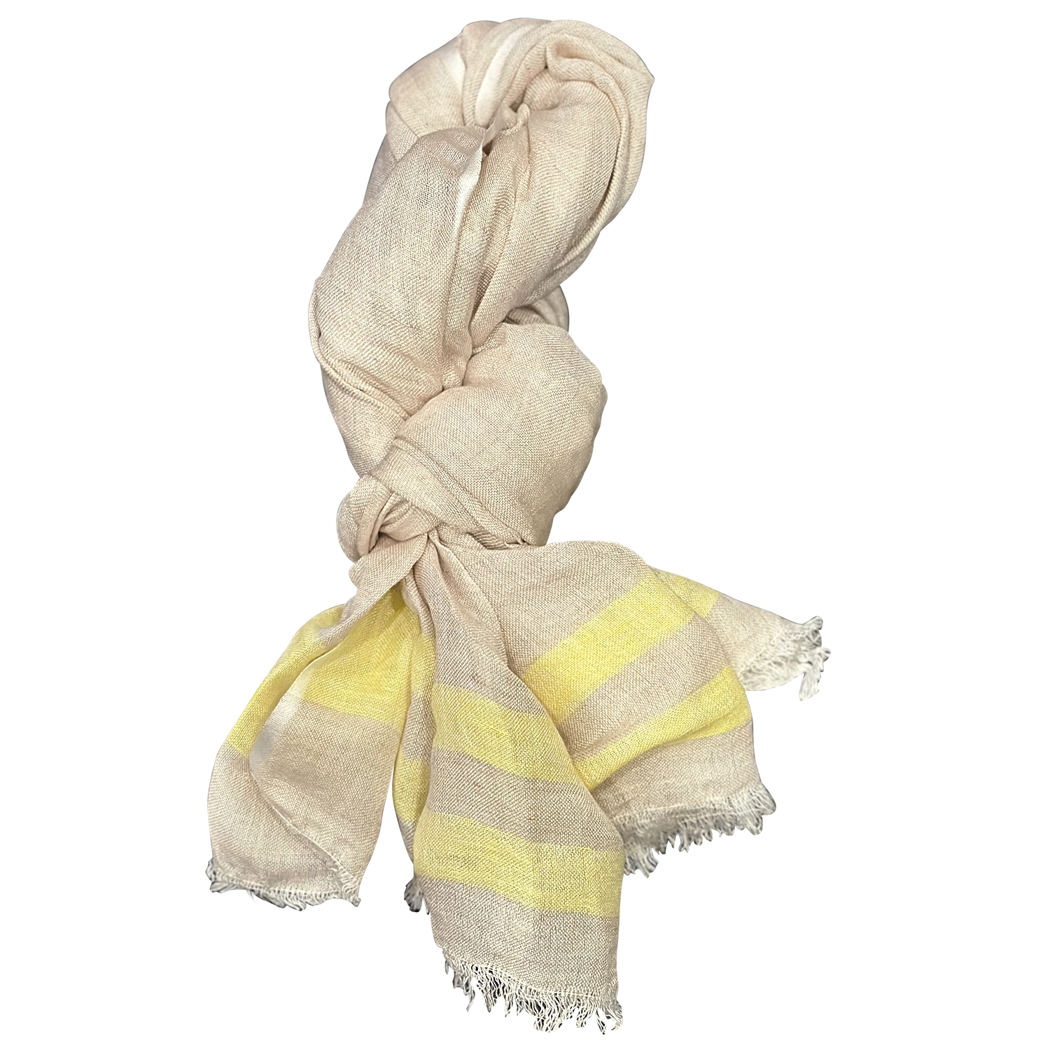 Chloe & Lex - Wholesale Scarf - Women's - Pure Linen with Fresh Stripes Lightweight Scarf for Women4