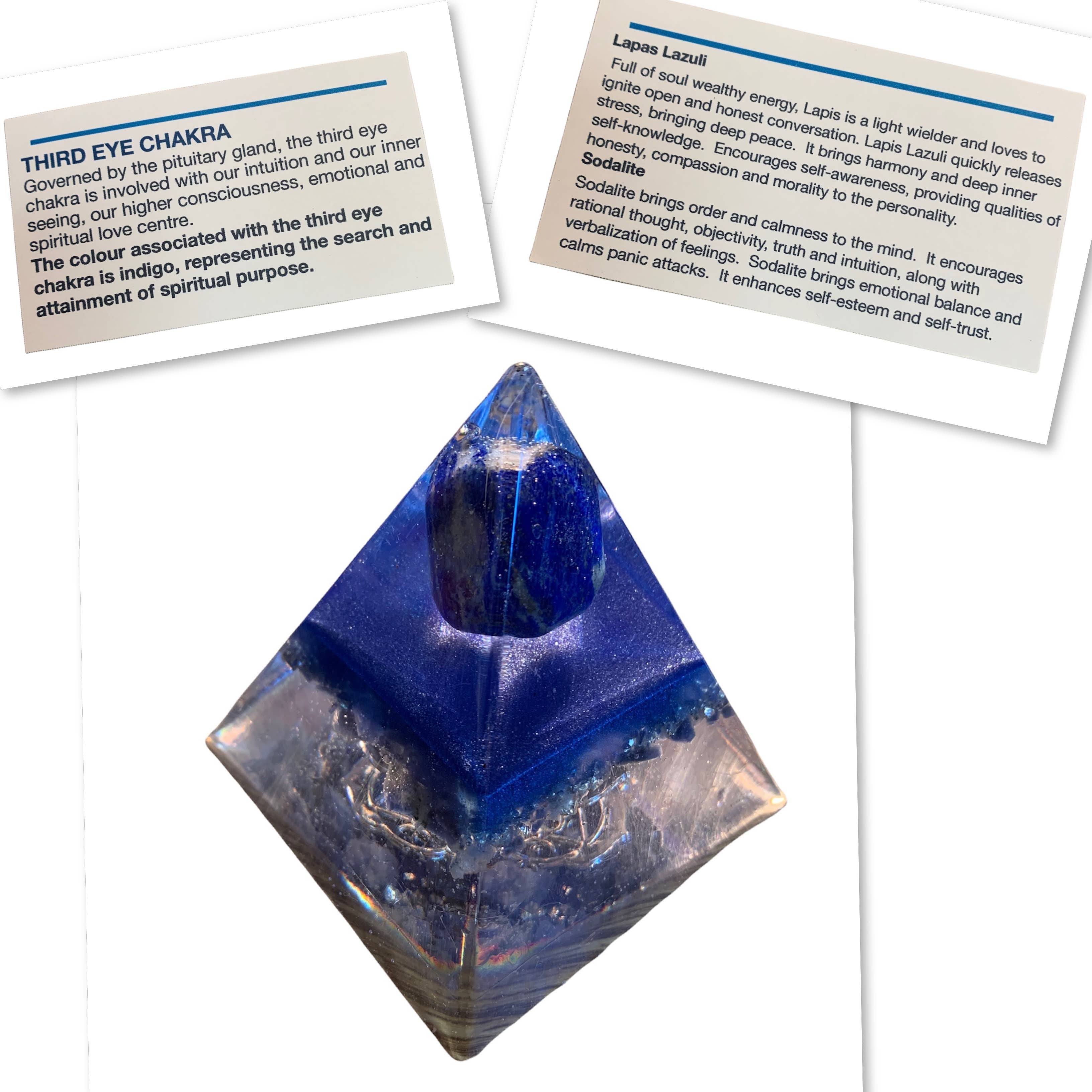 Orgonics by Driftwood Works Inc - Wholesale Spiritual Stone/Crystal - CHAKRA-THIRD EYE Orgone Pyramid6