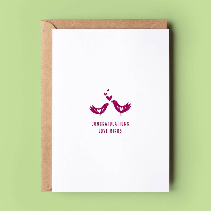 Wonky Cards – wholesale Congratulations card – Congratulations Love Birds0