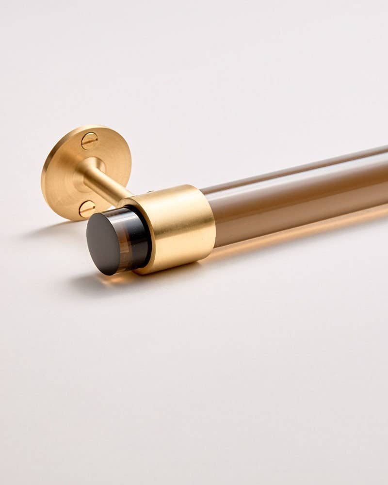 LuxHoldups - Wholesale Towel Holder/Hanger - Lucite and Brass Towel Bar with Solid Brass Hardware4