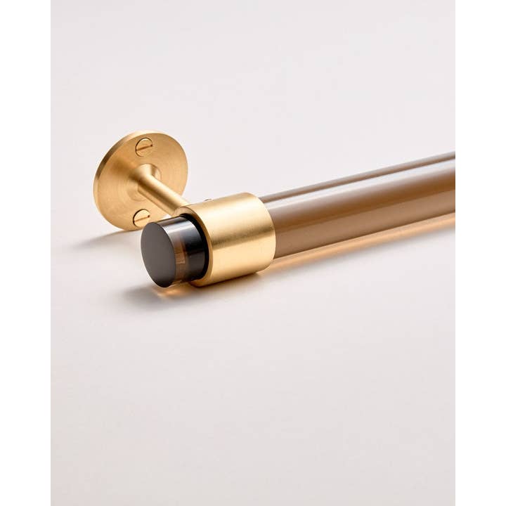 LuxHoldups - Wholesale Towel Holder/Hanger - Lucite and Brass Towel Bar with Solid Brass Hardware4