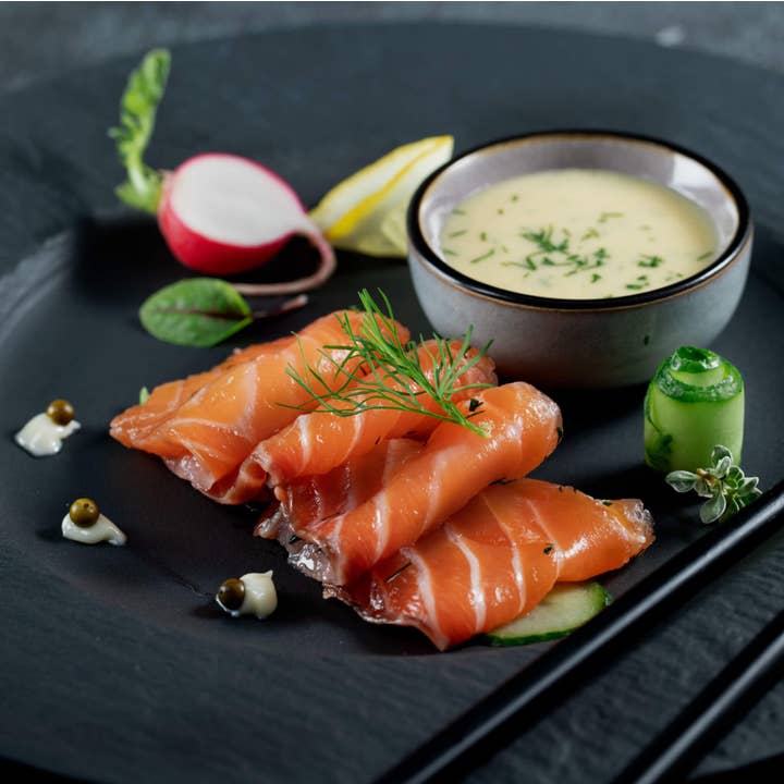 Gravd Lax, Cured Salmon, Catsmo, 4 oz for wholesale by All Fresh Seafood