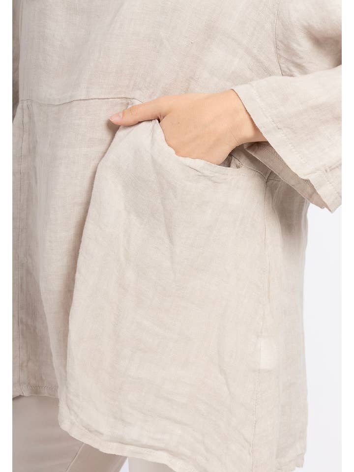 LINEN & COTTON HOUSE – Großhandel Tunika – Damen – 4238 TUNIKA AUS LEINEN FRÜHLINGS- UND SOMMERKLEIDUNG 12