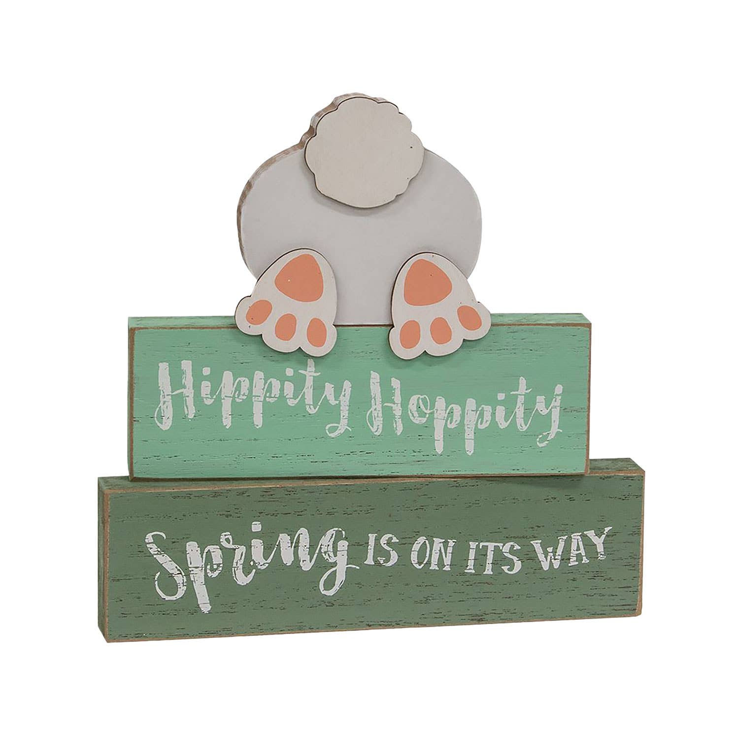Col House Designs - Wholesale Sign - 3/Set, Hippity Hoppity Bunny Bum Blocks