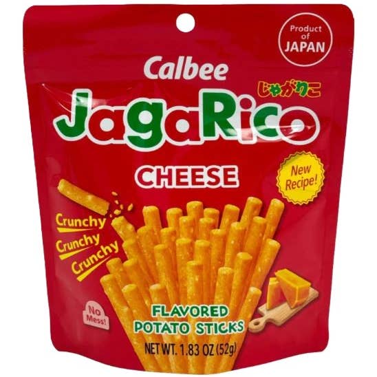 Limited Import - JagaRico Cheese Potato Sticks, 1.83oz, 12ct for wholesale by Grandpa Joe's Candy Shop
