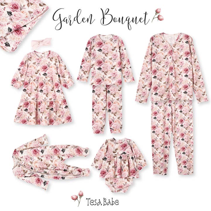 Tesa Babe - Wholesale Sleepwear Set - Women's - Garden Floral Matching Family Pajamas – Soft Bamboo - Gift1