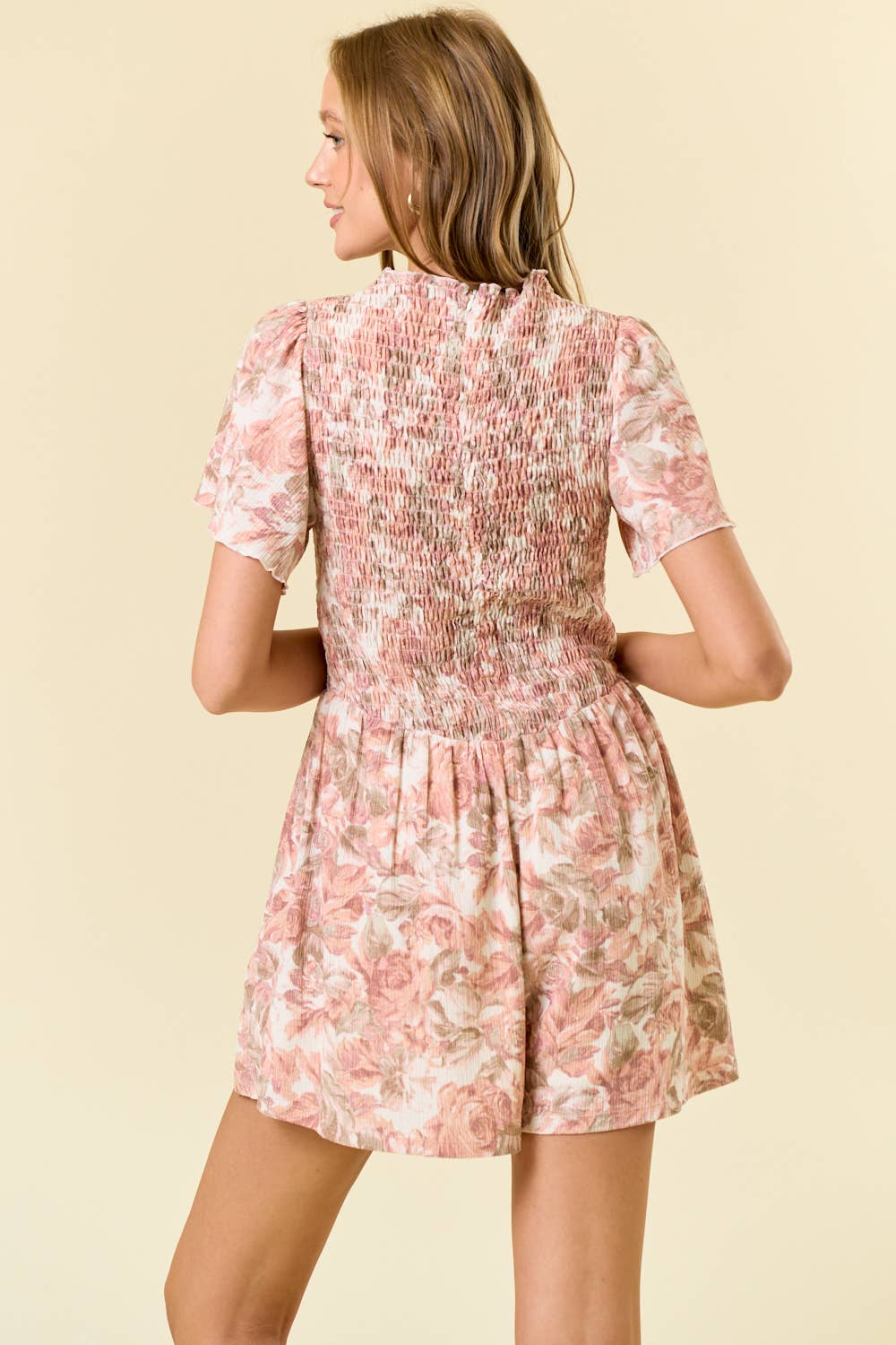 Doe and Rae – Engroshandel Romper - Dame – Blomstermønstret strikket ærmeløs romper med sidelomme - 27972R-18