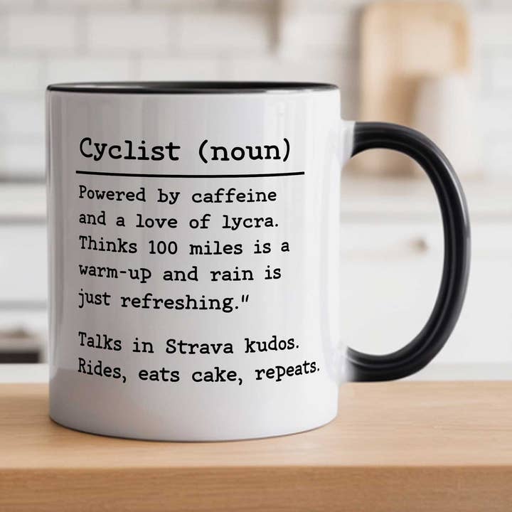 EllieBeanPrints - Wholesale Coffee Mug - Cyclist Dictionary Definition Mug | Bike Mugs 4