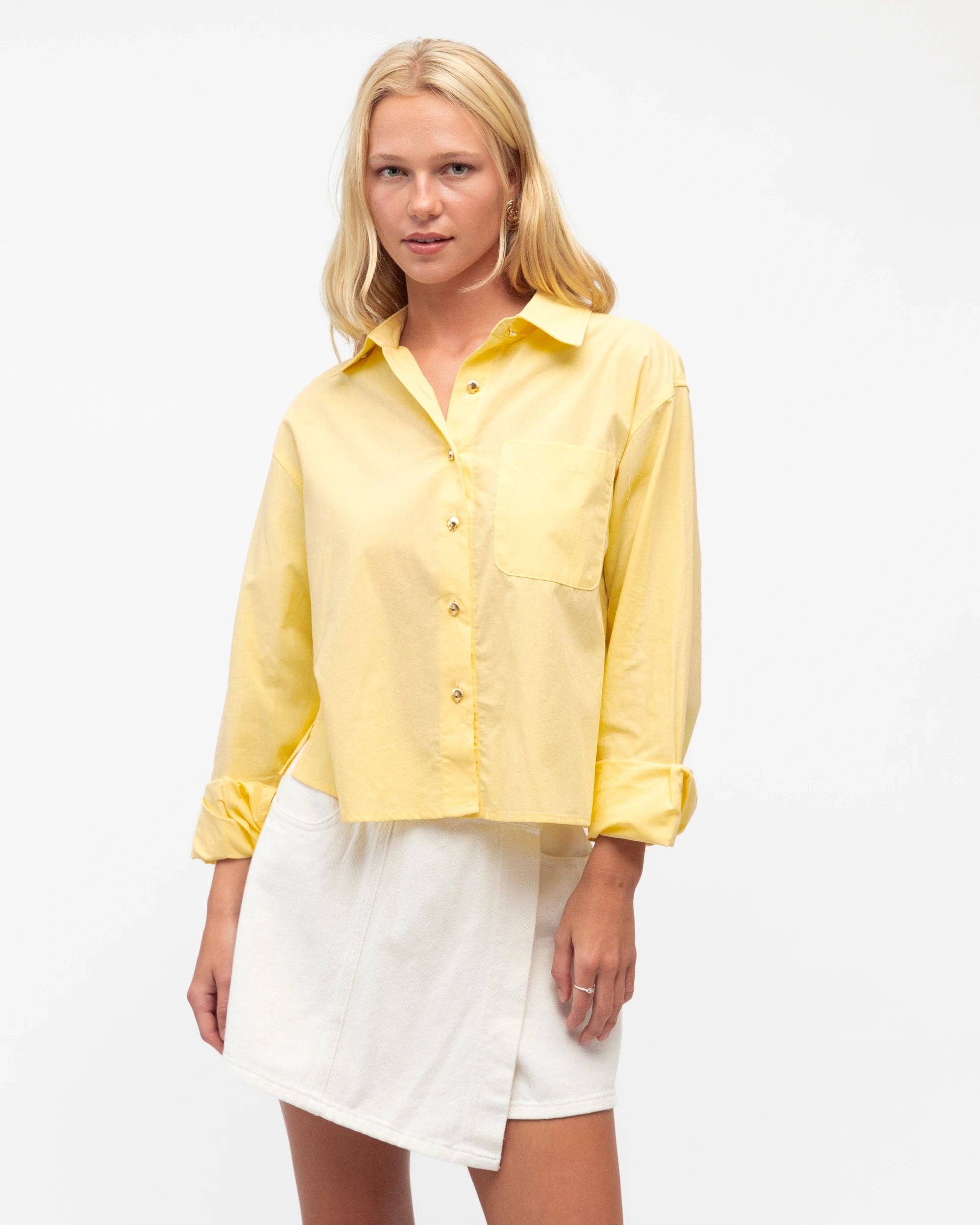 Global Fashion House - Wholesale Button Down Shirt - Women's - BOXY SILHOUETTE SHIRT3