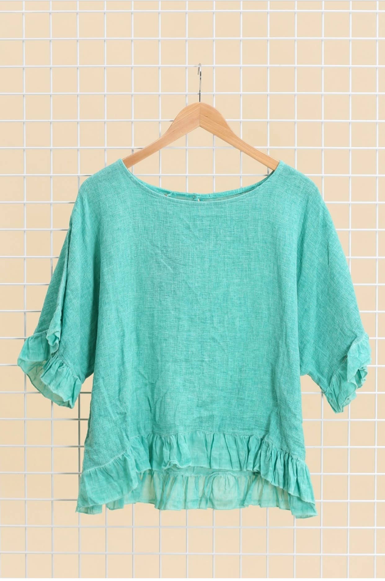 LÉA & LUC - Wholesale Blouse - Women's - Plain blouse in 50% Linen and 50% Cotton REF. 874750