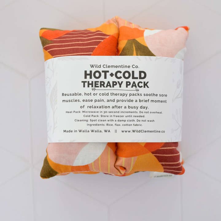 Wild Clementine Co. - Wholesale Hot/Cold Compress - Heating Pad Neck Wrap, Hot + Cold Flaxseed - Tropical Sunset3