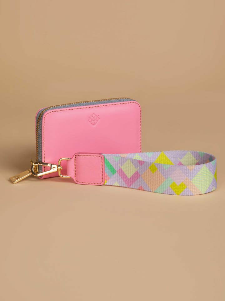 Mini Wallet & Wristlet - Leather - Pink Caramel for wholesale by NÖCK