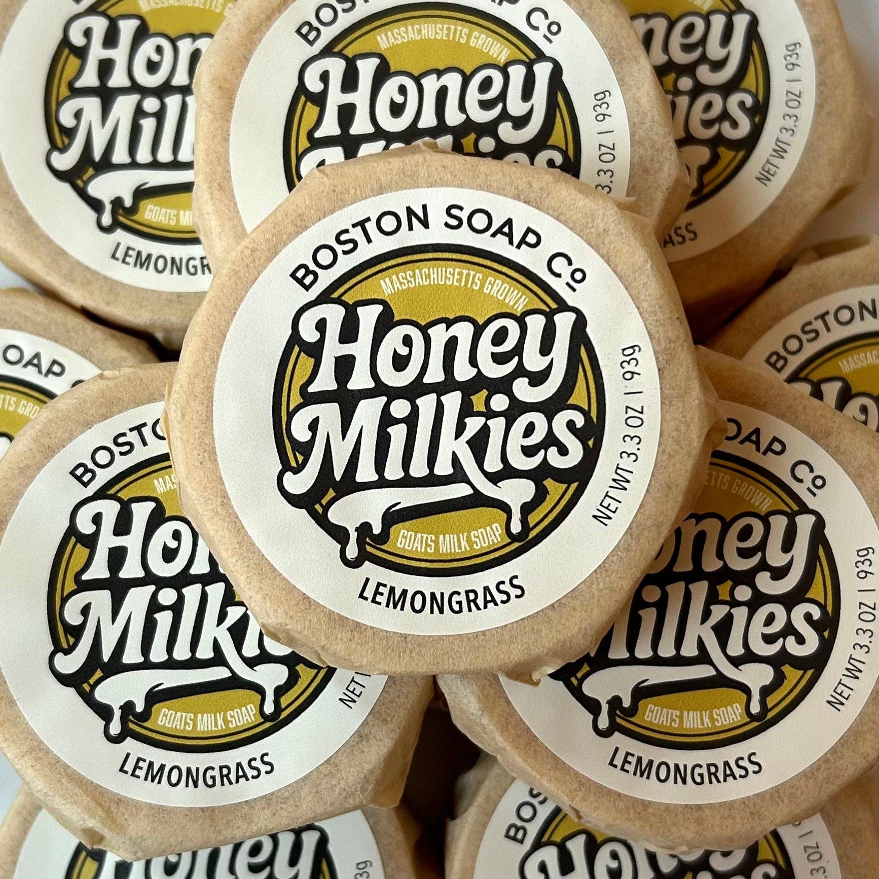 Boston Soap Co. - Wholesale Bar Soap - Honey Milkies - Lemongrass Goat's Milk Soap1