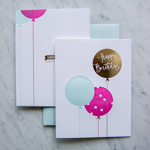 1014 - Globos de cumpleaños para venta al por mayor de Farmwood Press