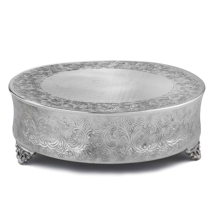 18" Round Ornate Plateau, NiP for wholesale by Elegance