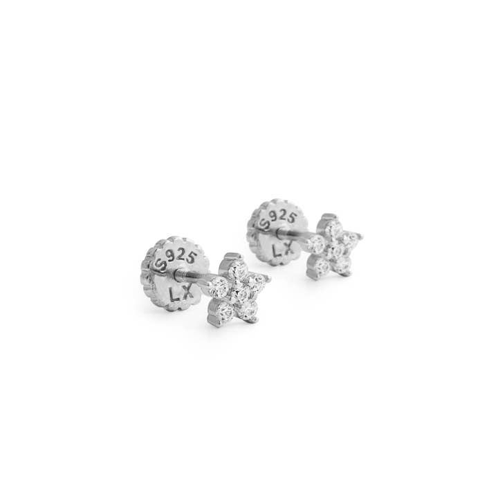 Luxenter - Wholesale Stud/Post Earrings - Pendientes Luxenter de Plata de Ley 925 con Circonita Brillante acabados en rodio - Anba1