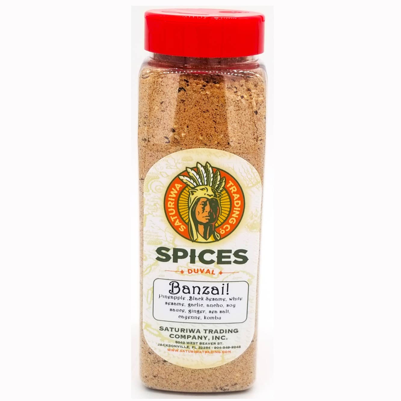 Saturiwa Trading Company - Wholesale Dried Spice - Banzai! Blend  27 oz Shaker0