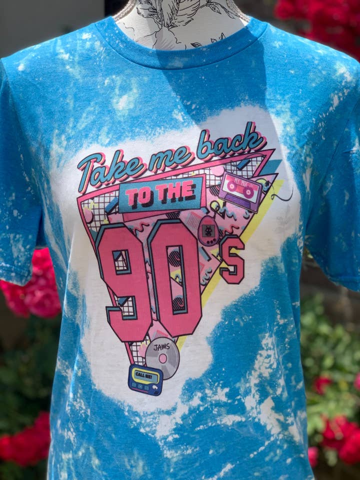 Take me to the 90s Bleached Tee for wholesale by Ms Bleached Tees N More