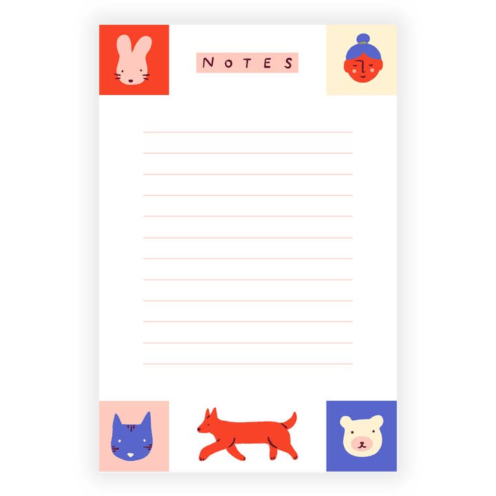Critters Notepad for wholesale by Laura Supnik