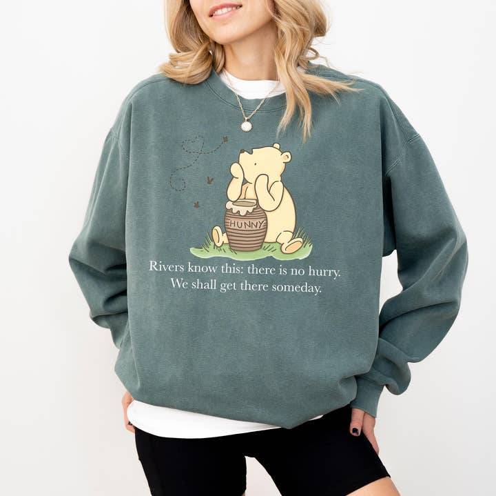 Keen Bee Studio - Wholesale Graphic Sweatshirt - Women's - Winnie-The-Pooh Sweatshirt – Cozy Reading Sweatshirt0
