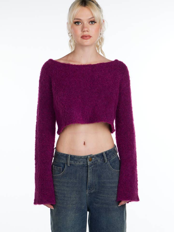 Pretty Damage - Wholesale Knit Sweater - Women's - Stay-in-Bed Knit Sweater