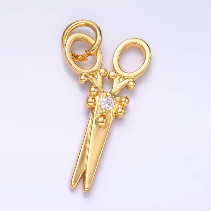 Aim Eternal – Engroshandel Vedhæng/charm – Mini 24K Guld Fyldt Mikrobelagt Saks Charm M-3180
