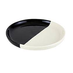 Santa Barbara Design Studio by Creative Brands - Wholesale Appetizer Serveware - Dipped Plates - Glossy Black/Glossy White2