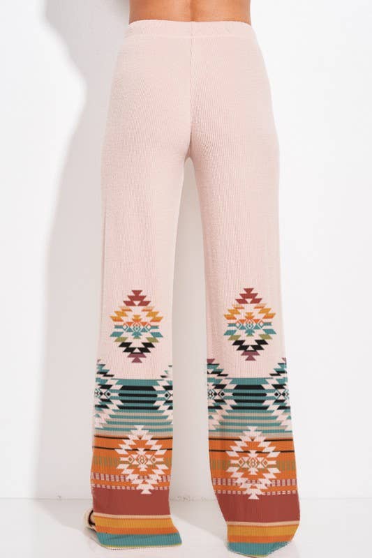 MintChoco - Wholesale Lounge Set - Women's - Aztec print rib loungewear set p15