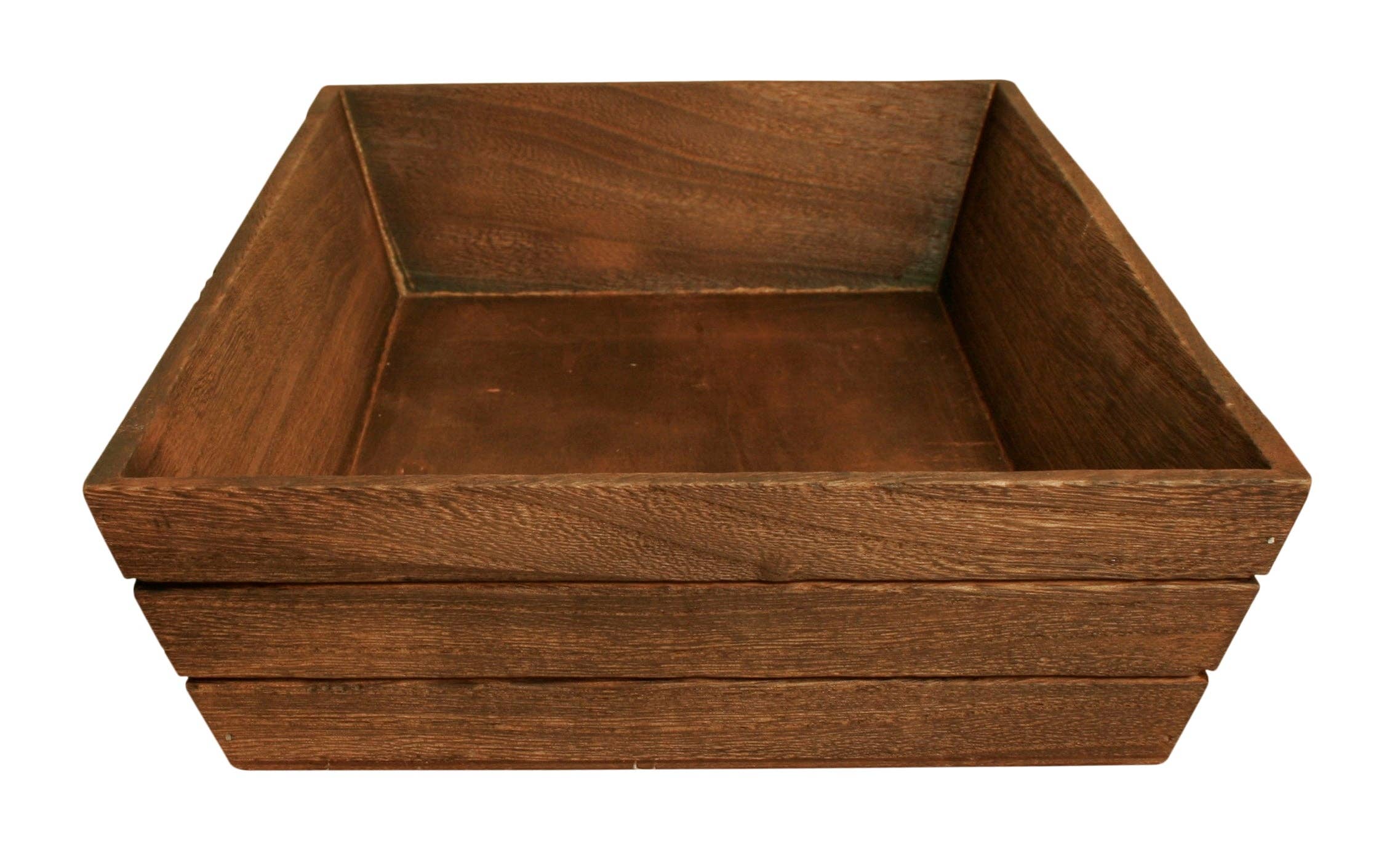 WALD IMPORTS - Wholesale Serving Tray - 17" Dark Stained Wood Grooved Serving Tray5