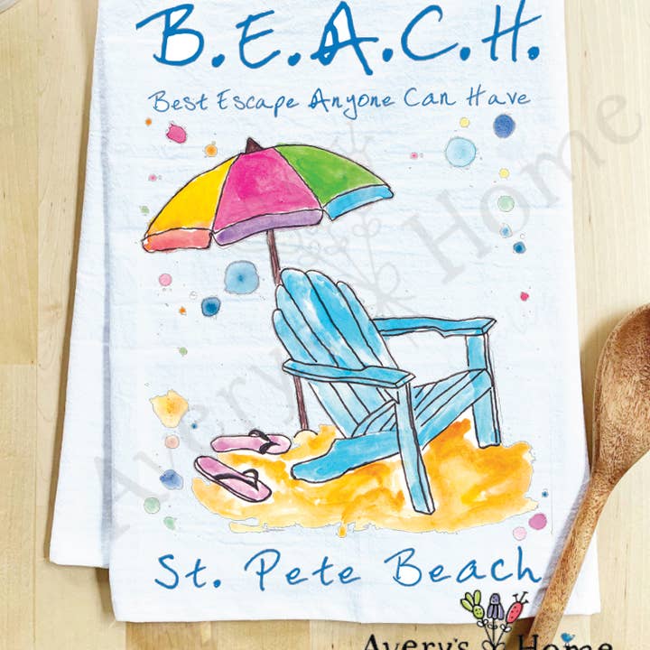 Avery's Home - Wholesale Tea Towel - Beach Vacation Souvenir Customizable Tea Towel16