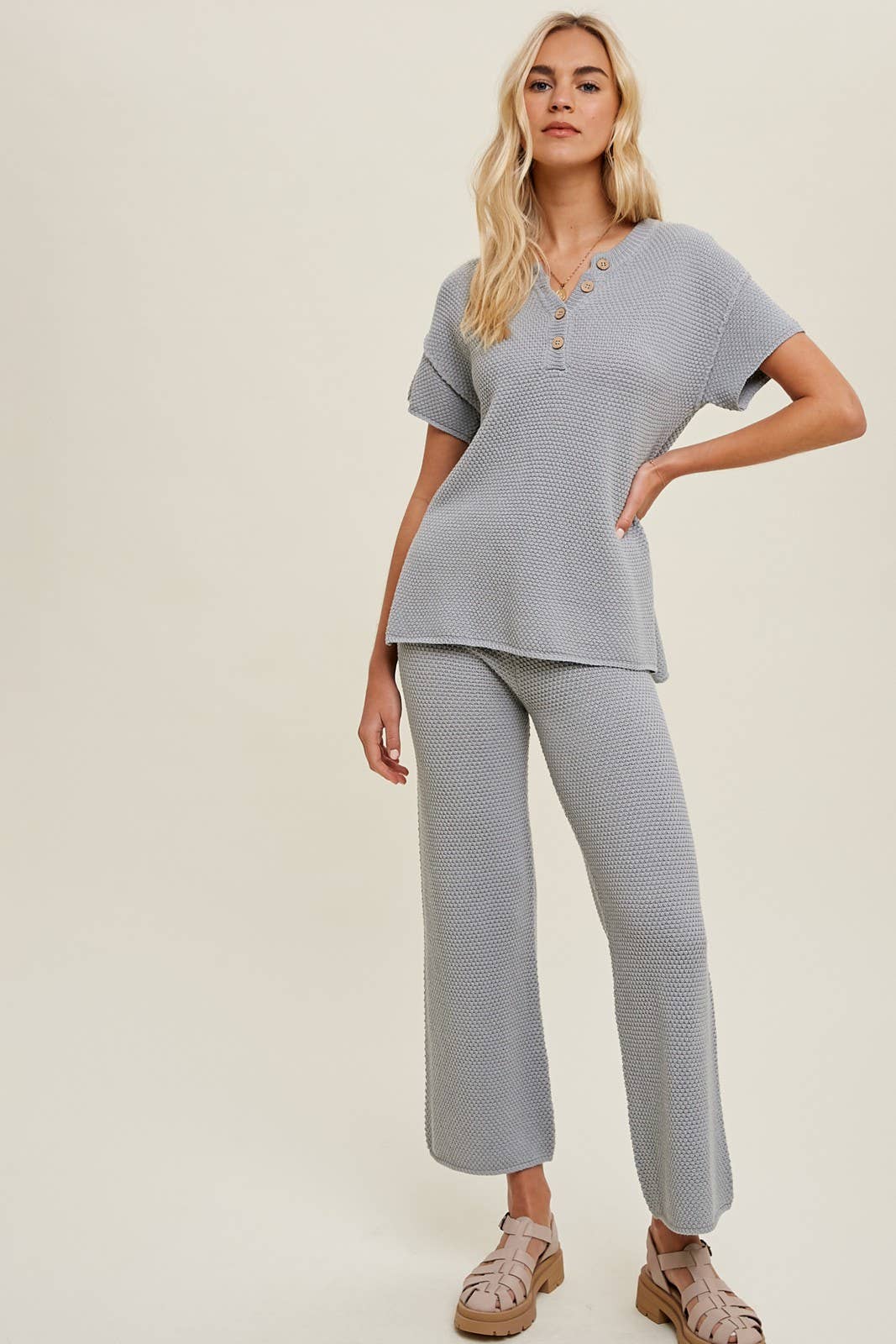 Wishlist Apparel - Wholesale Pants - Women's - TEXTURED SWEATER PANTS / WL22-7514B3