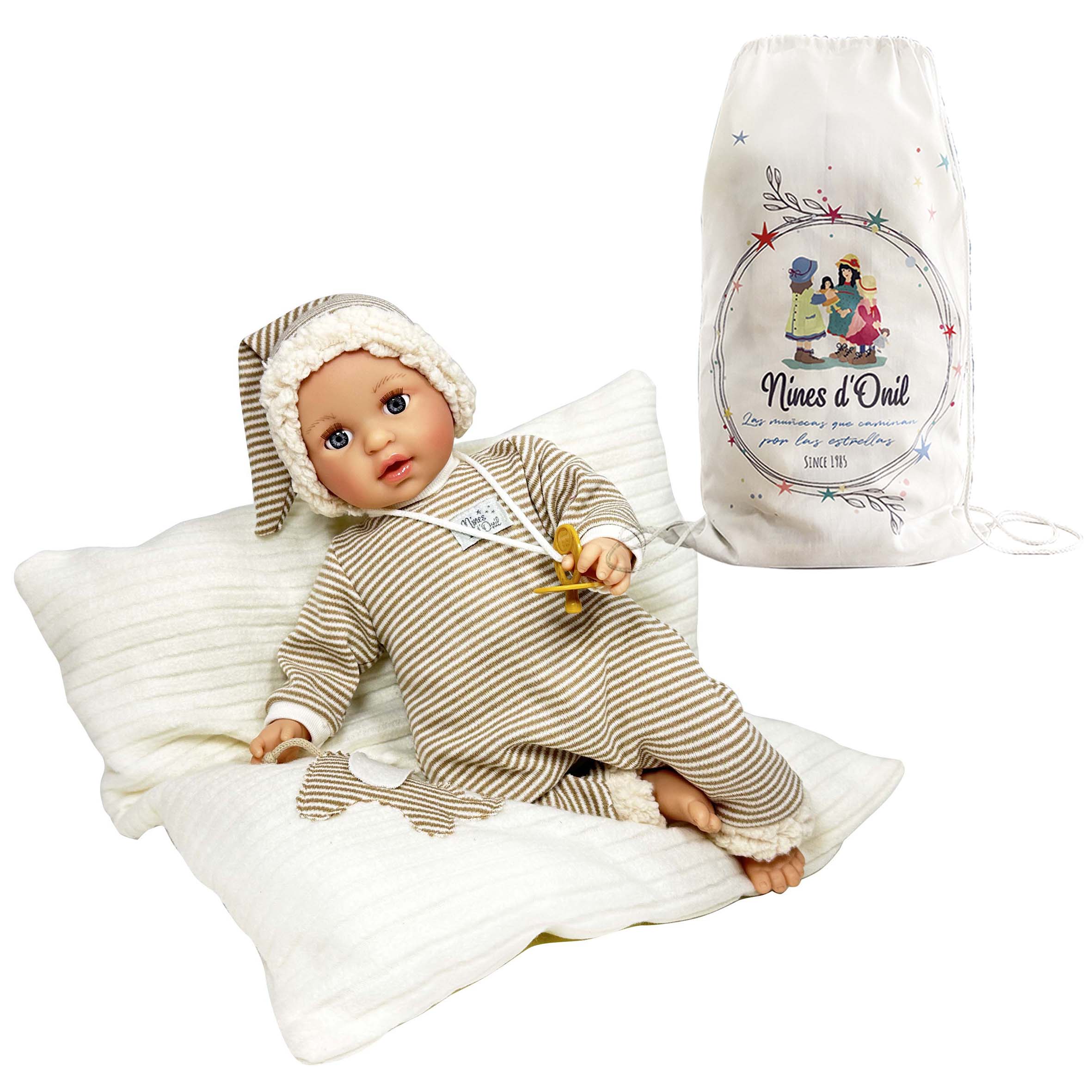 Nines Artesanals d'Onil Dolls – Boneca - Crianças por atacado – BONECA ÁLEX DREAMER CASTANHA PELE CLARA0