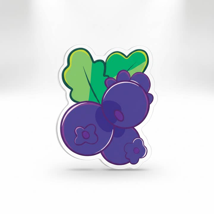 Berries Blue Acrylic Game Tokens 0.75" Double-Sided Print for wholesale by Naytendo