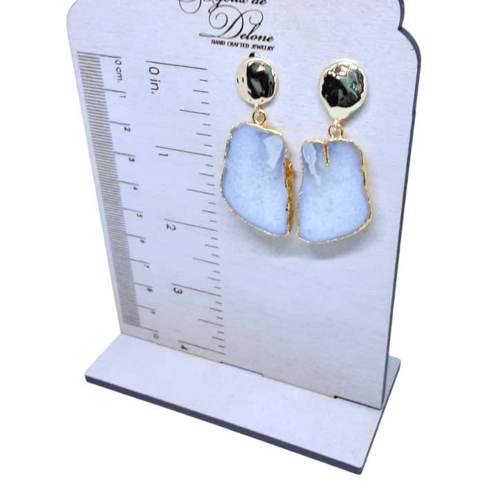 Bijoux de Delone, LLC - Wholesale Dangle earrings - Agate Slice Earrings1