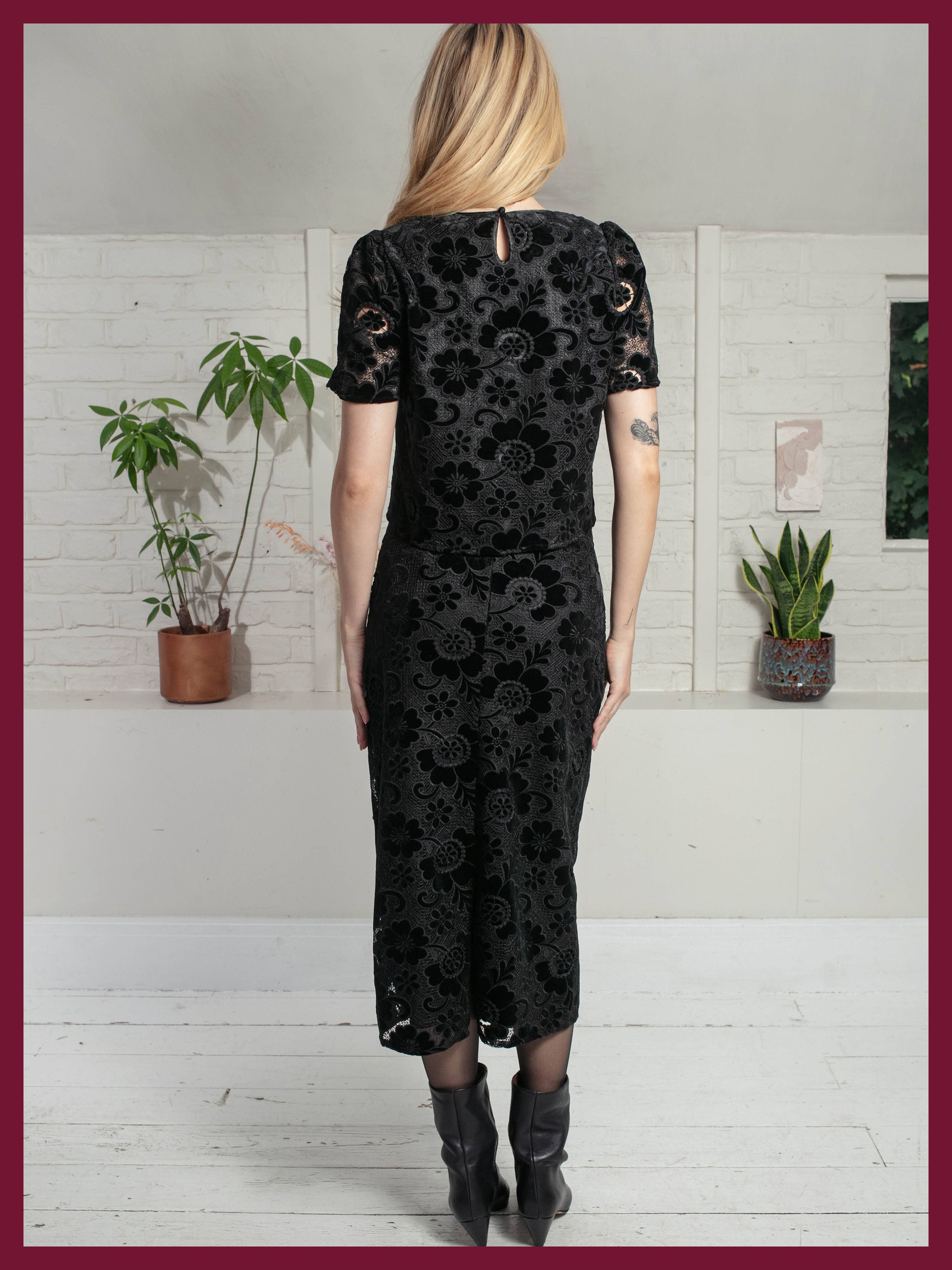 Black Corinne Lace Top for wholesale on Faire6