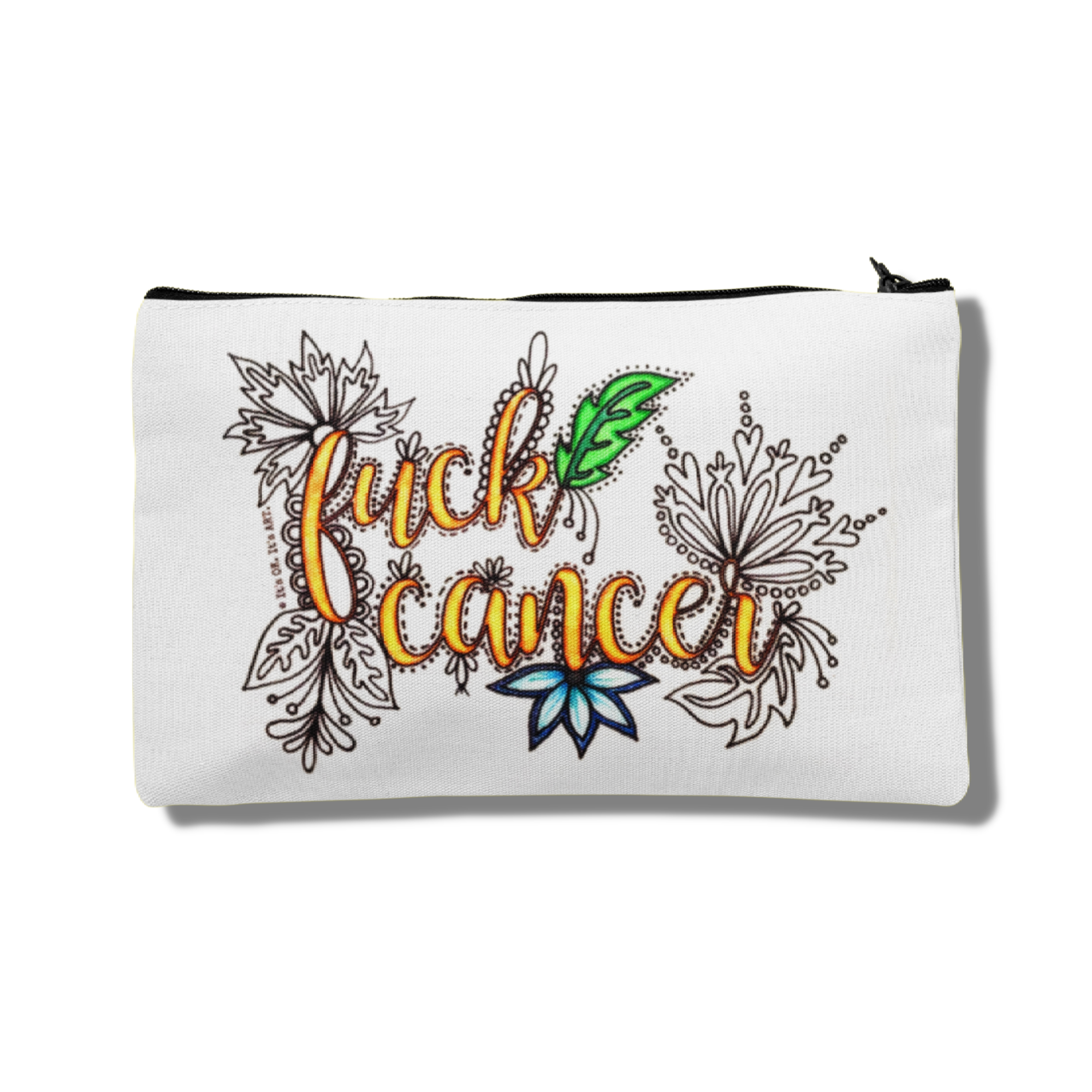 It's OK. It's ART. - Wholesale Pouch - Women's - Fuck Cancer Travel Zip Pouch4