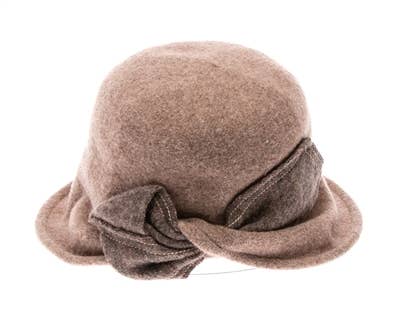 DNMC - Wholesale Cloche Hat - Women's - Shapeable Wool Cloche W/ Bow - 3 Colors7