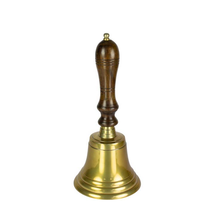 Nauticalia - Wholesale Bell - 6" Aluminium Handbell, antique brass finish