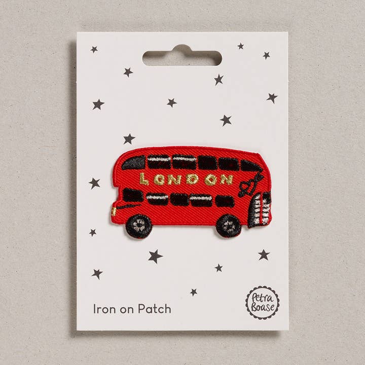 Petra Boase Ltd – wholesale Patch – Iron on Patch - Pack of 6 - London Bus0