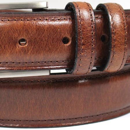 hide & chic – wholesale Bälte - Dam – Äkta Full Grain läder Edge sydd bälte 41019