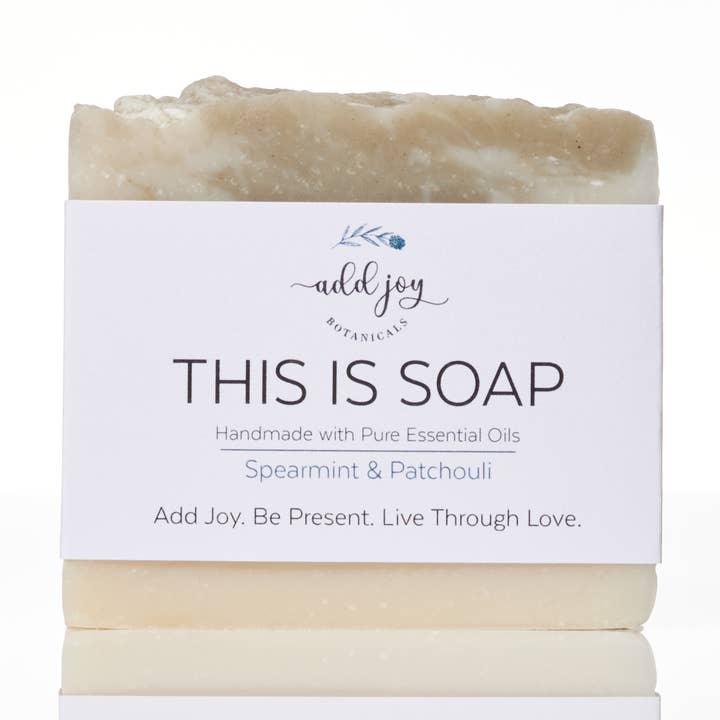 Savon à la menthe verte et au patchouli pour la vente par Add Joy Botanicals