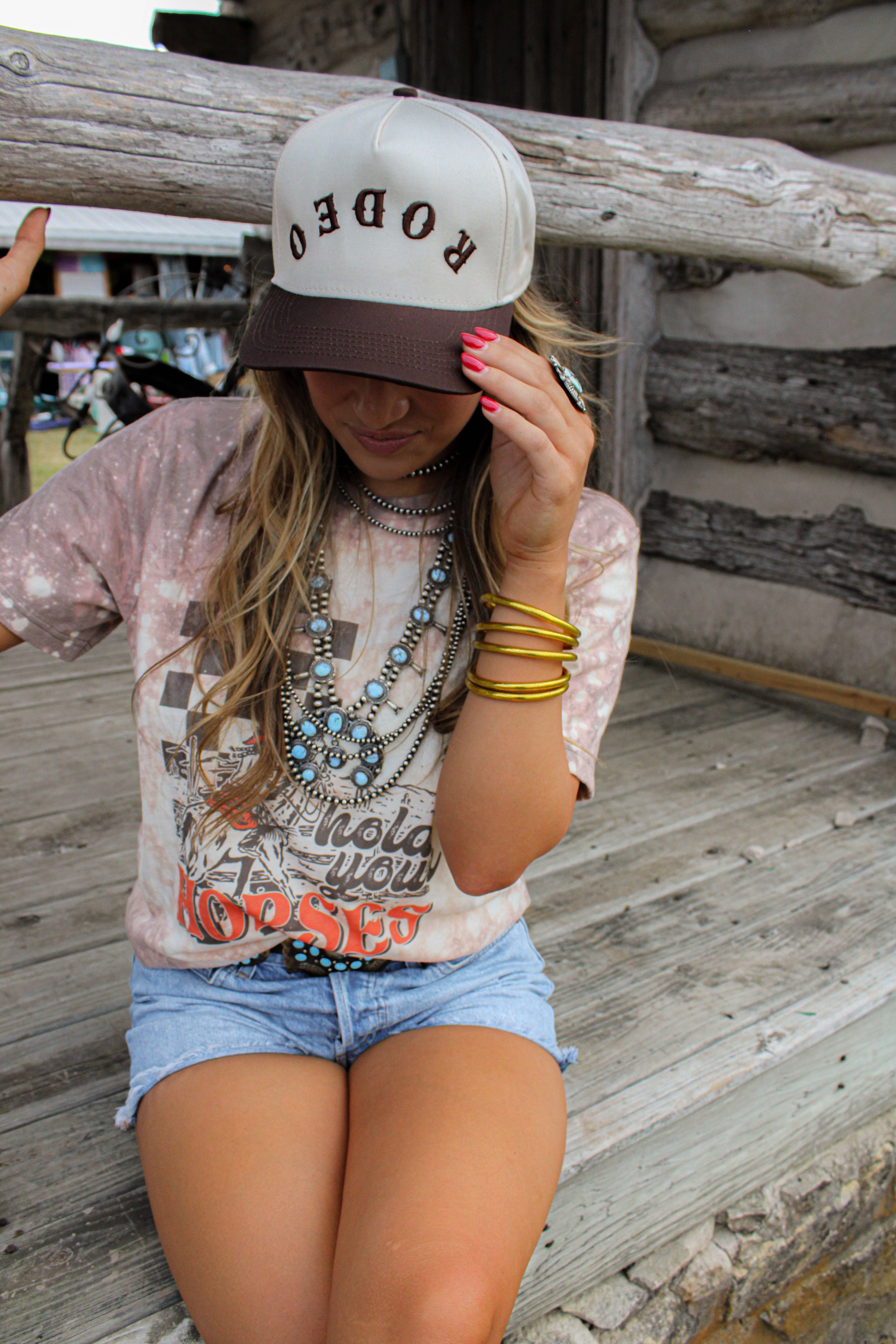 Summer Tees - Wholesale Trucker Hat - Women's - RODEO - UPSIDE DOWN CANVAS CAP0