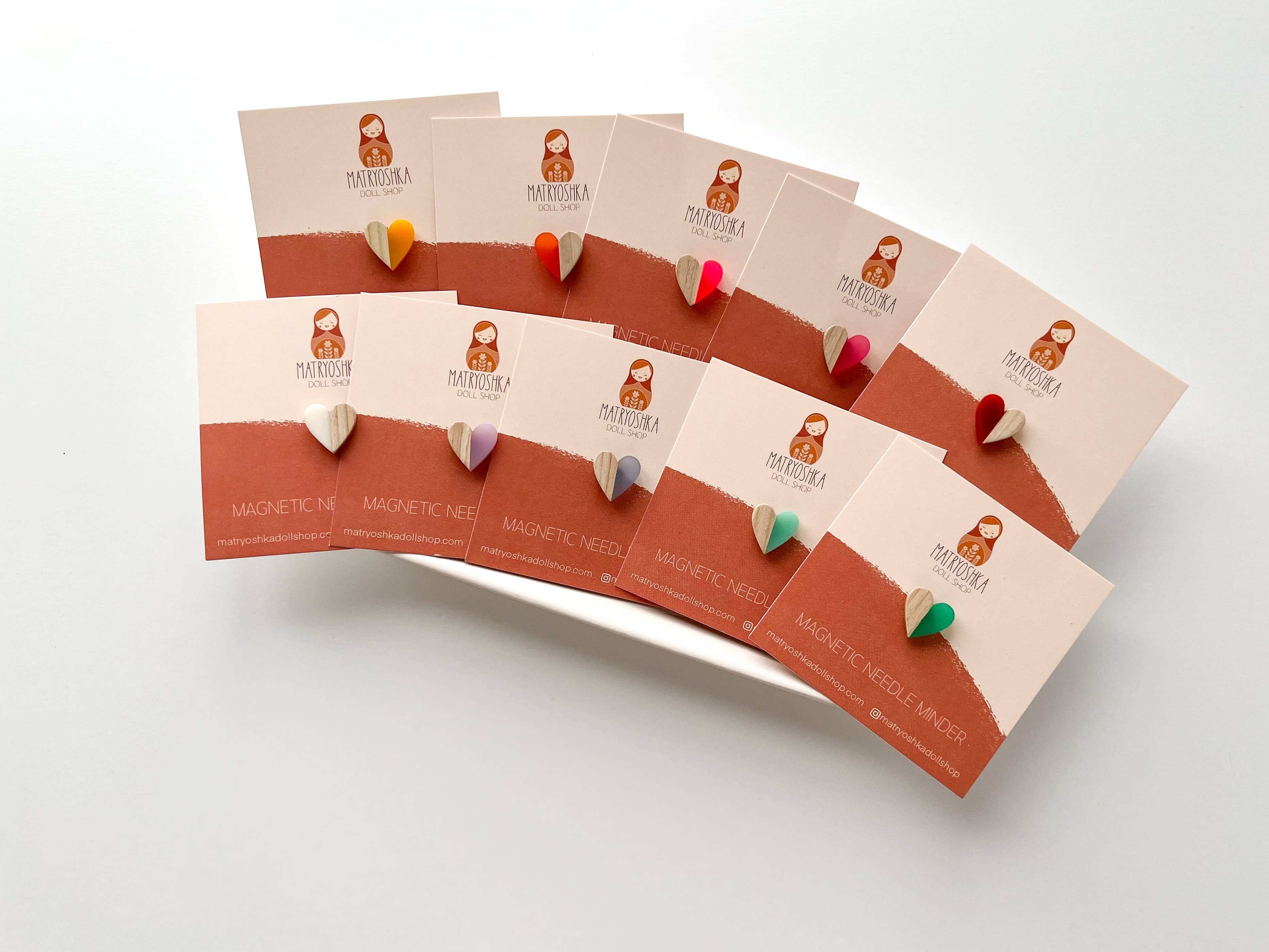 Matryoshka Doll Shop - Wholesale Embroidery/Cross Stitch Supplies - Heart magnetic needle minder, needle magnet10