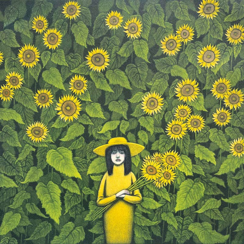 Dry Red Press - Wholesale Everyday Greeting Card - MB036 Yayoi Kusama's Garden0