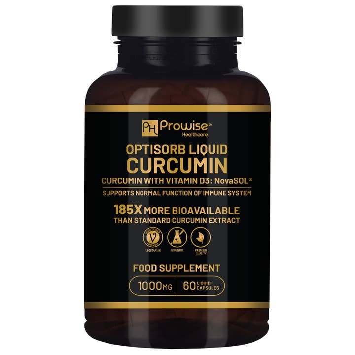 Prowise Healthcare - Wholesale Oral Supplement/Vitamin - Optisorb Liquid Curcumin with Vitamin D - 60 Capsules | Suit