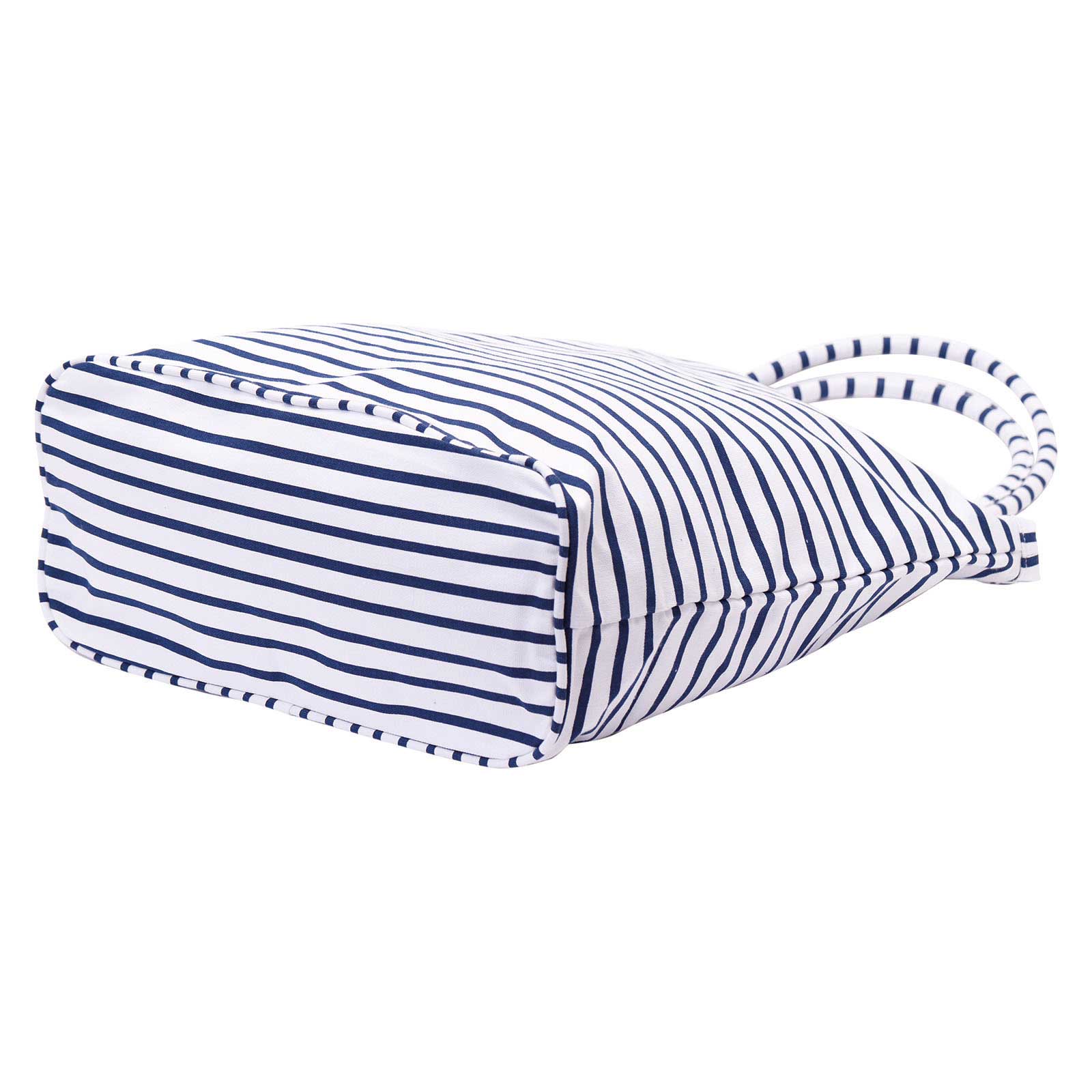 rockflowerpaper - Wholesale Tote Bag - Women's - Bateau Stripe Navy Canvas Bucket Bag2